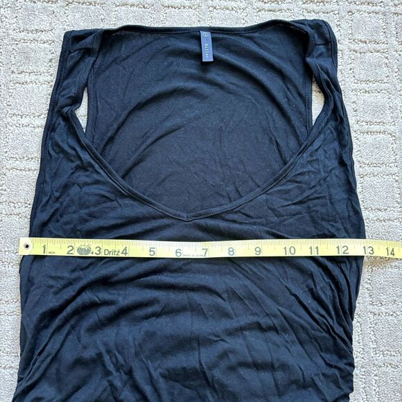 Revolve Riller & Fount Mini Tank Dress Ruched Black Women's 1 Small Stretch Y2K - Picture 7 of 8